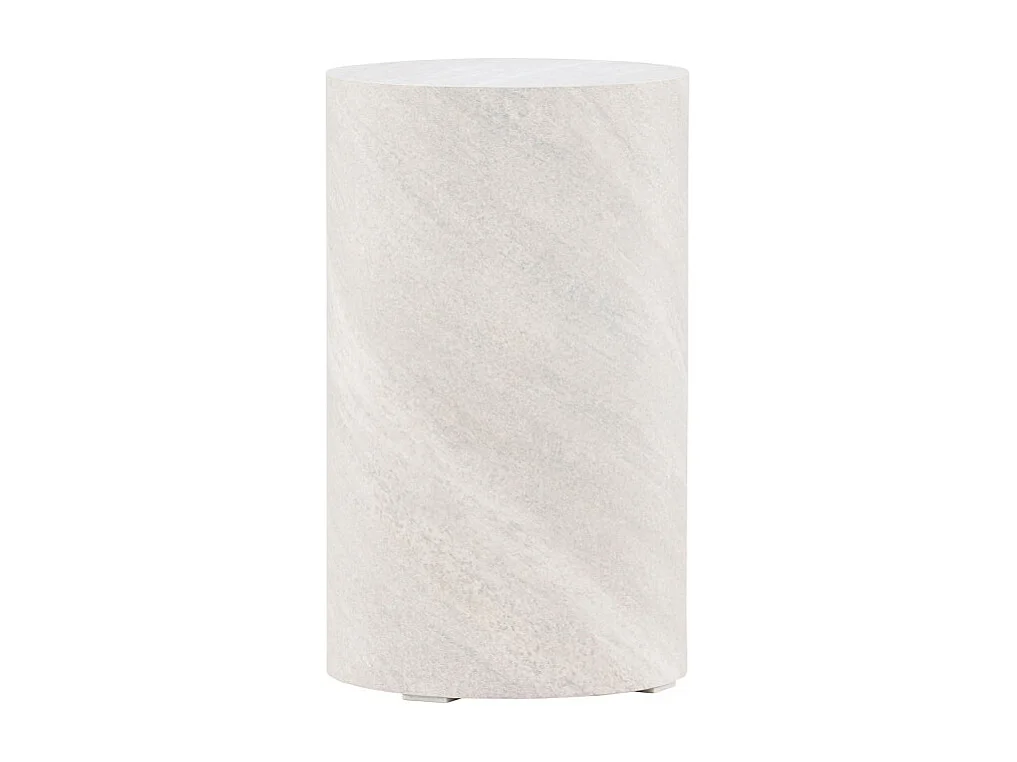 Tavolo angolare York Ø30cm con piedistallo grigio.