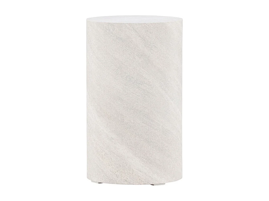 Tavolo angolare York Ø30cm con piedistallo grigio.