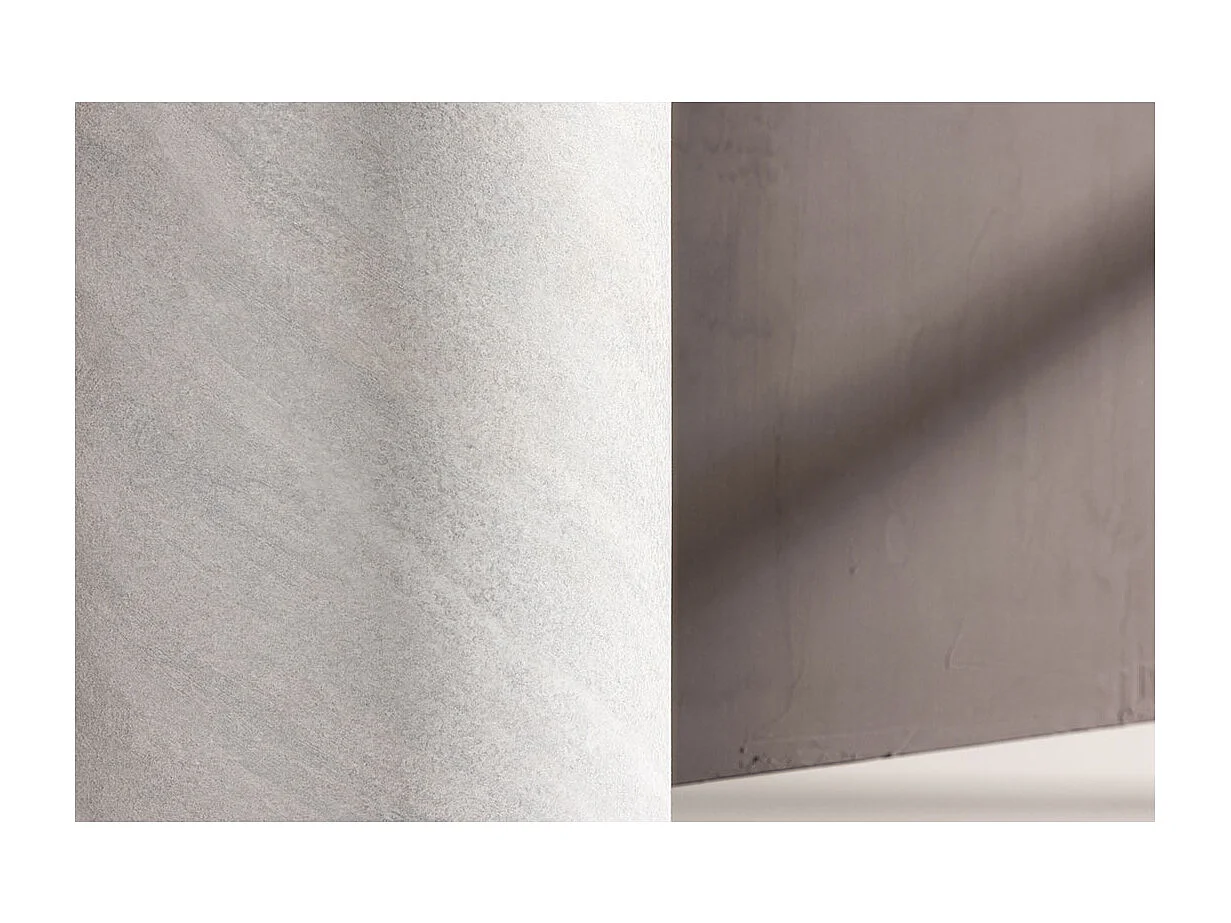 Tavolo angolare York Ø30cm con piedistallo grigio.