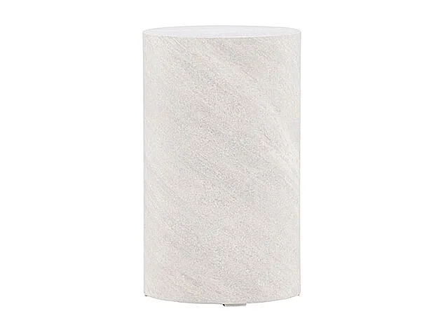 York table d'angle Ø30 cm piédestal gris.