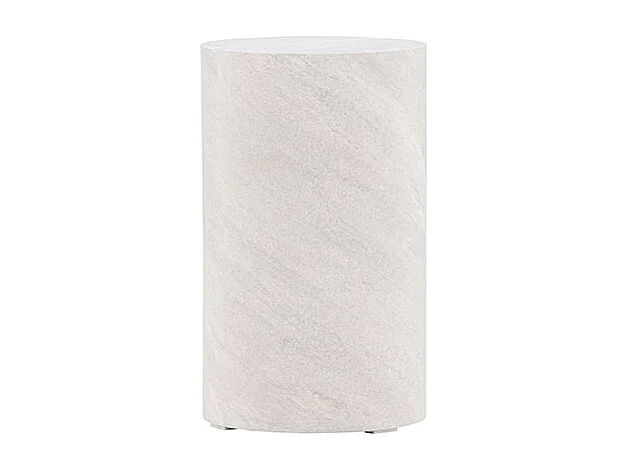 York table d'angle Ø30 cm piédestal gris.