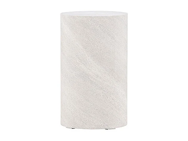 York table d'angle Ø30 cm piédestal gris.