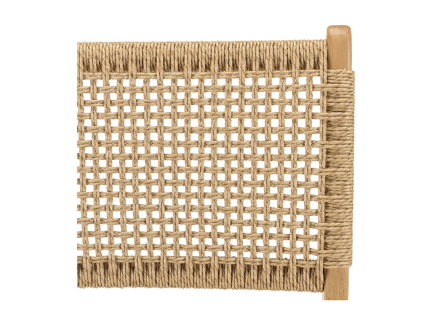 VALERIA - Lot de 2 chaises jardin en bois de teck naturel rotin beige