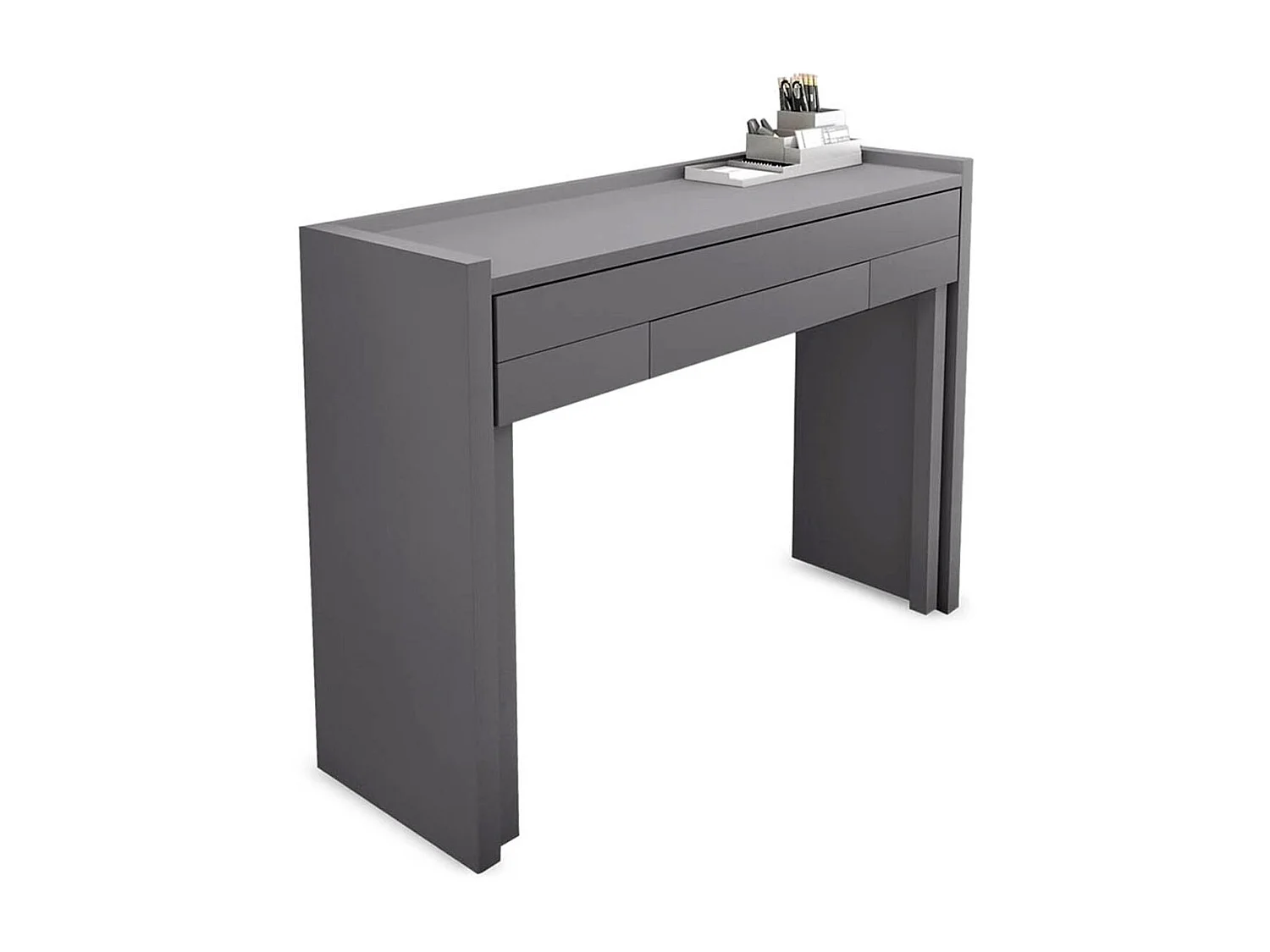 Bureau Console Extensible "Mel" 110cm Gris