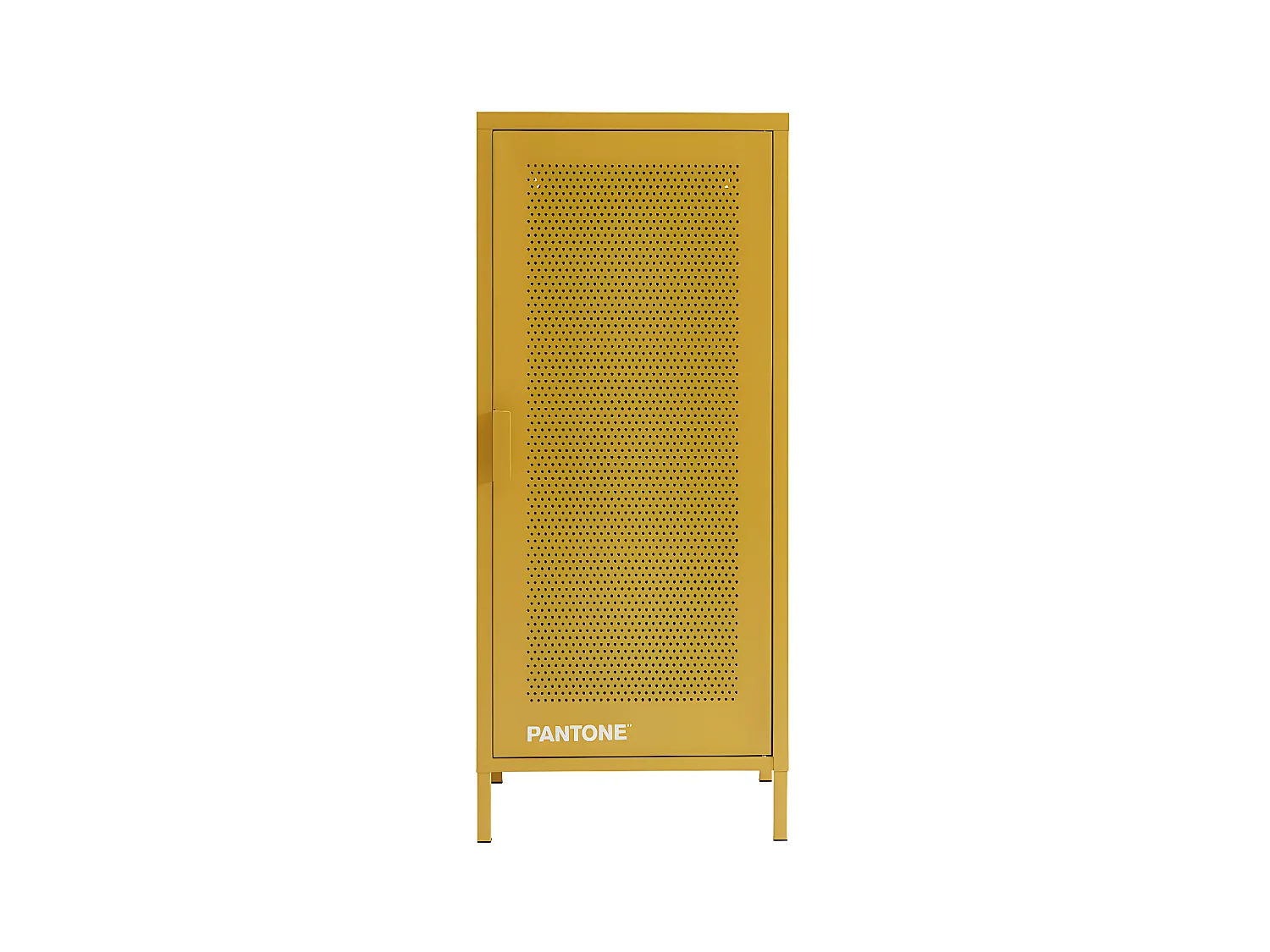 Nino - Petit meuble de rangement en métal PANTONE H105cm - Jaune moutarde