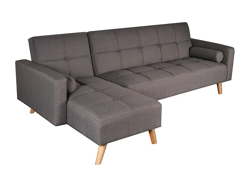 Canapé d'angle convertible gauche ASGARD / GRIS