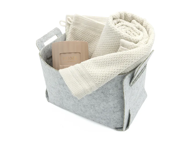 Box cadeaux 4 pièces spéciale bain beige