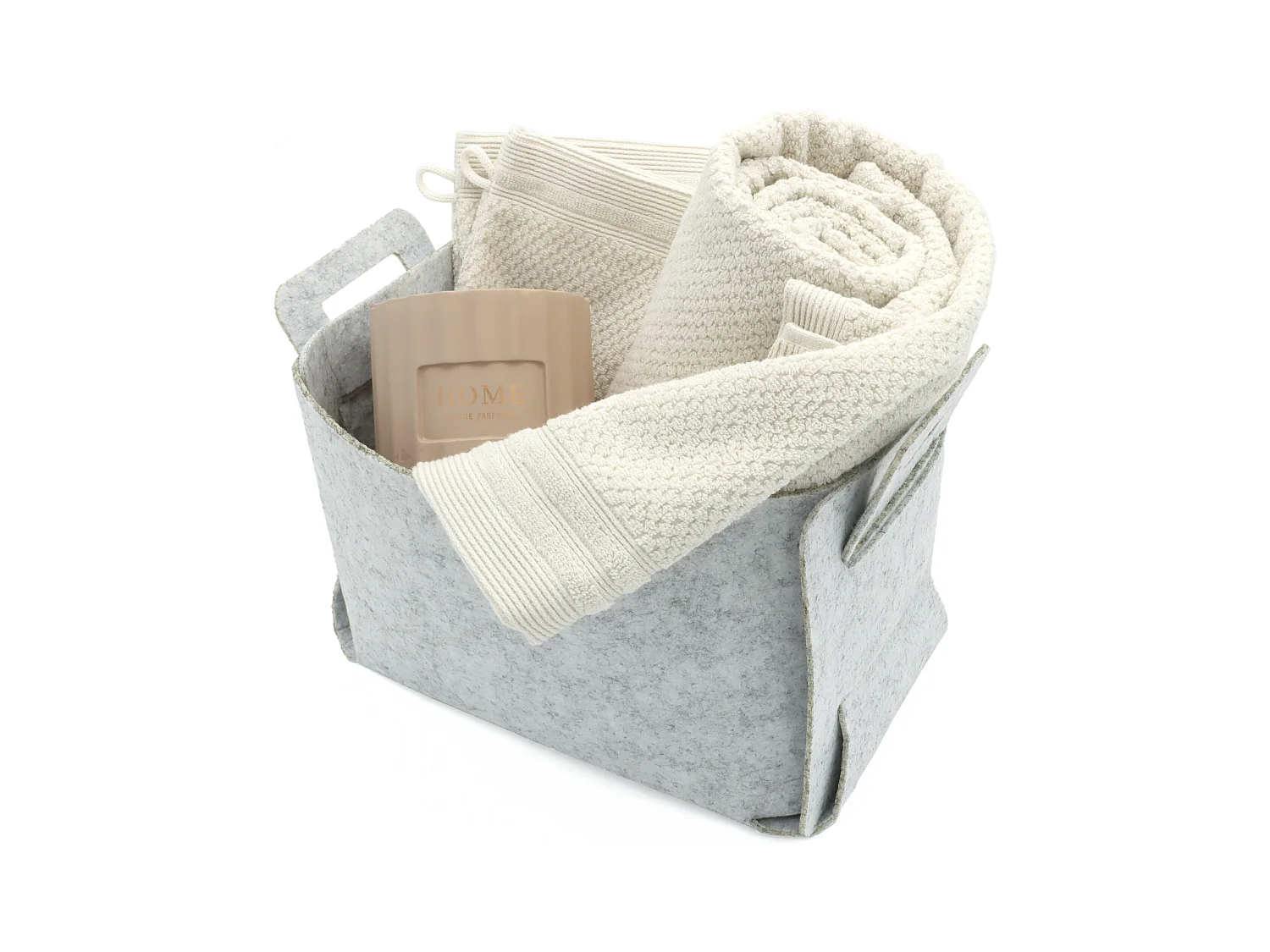 Box cadeaux 4 pièces spéciale bain beige