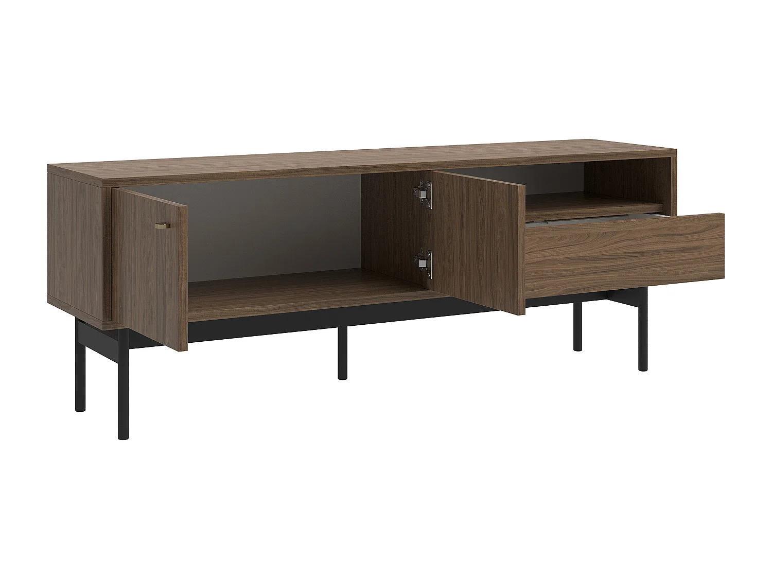 TV-Element mit Schublade - Holzoptik Carini Nussbaum - 154 cm - OLAR