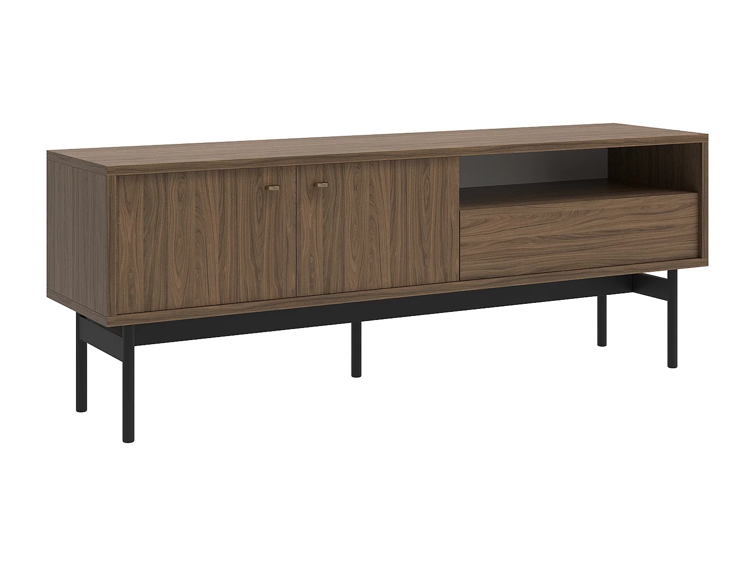 TV-Element mit Schublade - Holzoptik Carini Nussbaum - 154 cm - OLAR