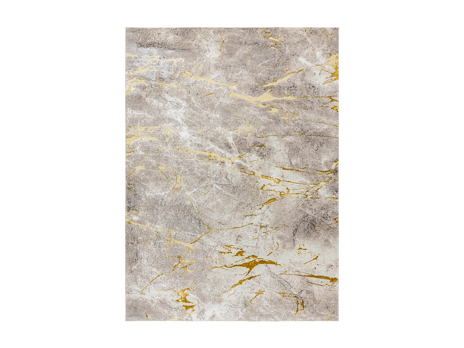 BLISS Z197AZ147 Teppich dunkelbeige / gold – Marmor, modern, struktu 80x150 cm