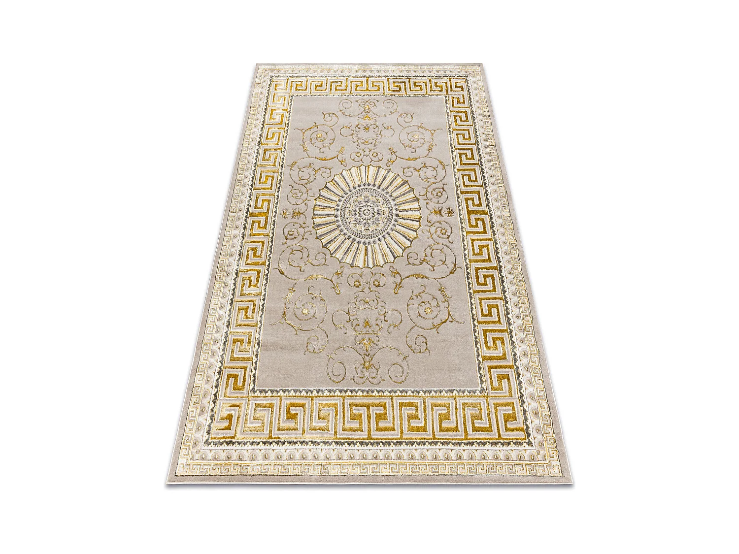 Tapis BLISS Z160AZ147 beige foncé / doré - Cadre, grec, exclusif, st 200x290 cm