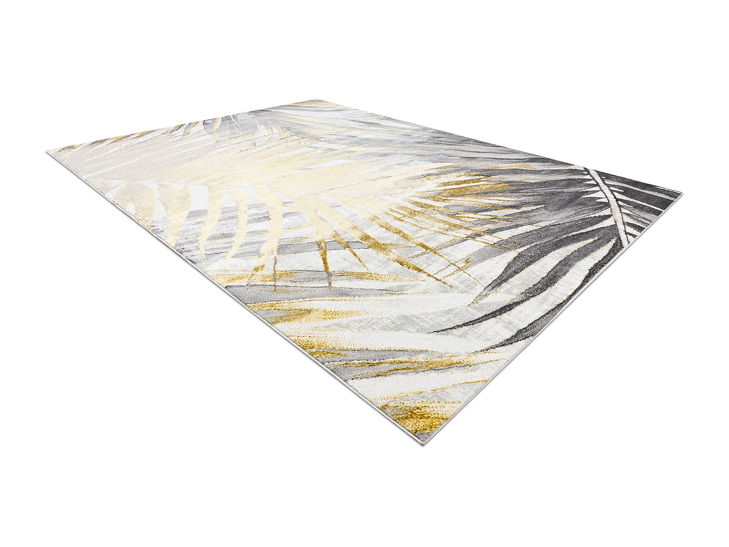 BLISS Z217AZ276 Teppich gold / grau – Palmenblätter, modern, strukt 160x220 cm