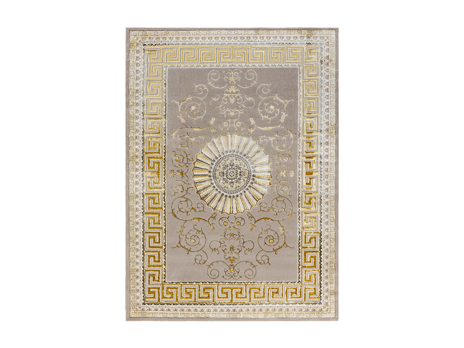 Tapis BLISS Z160AZ147 beige foncé / doré - Cadre, grec, exclusif, st 180x270 cm