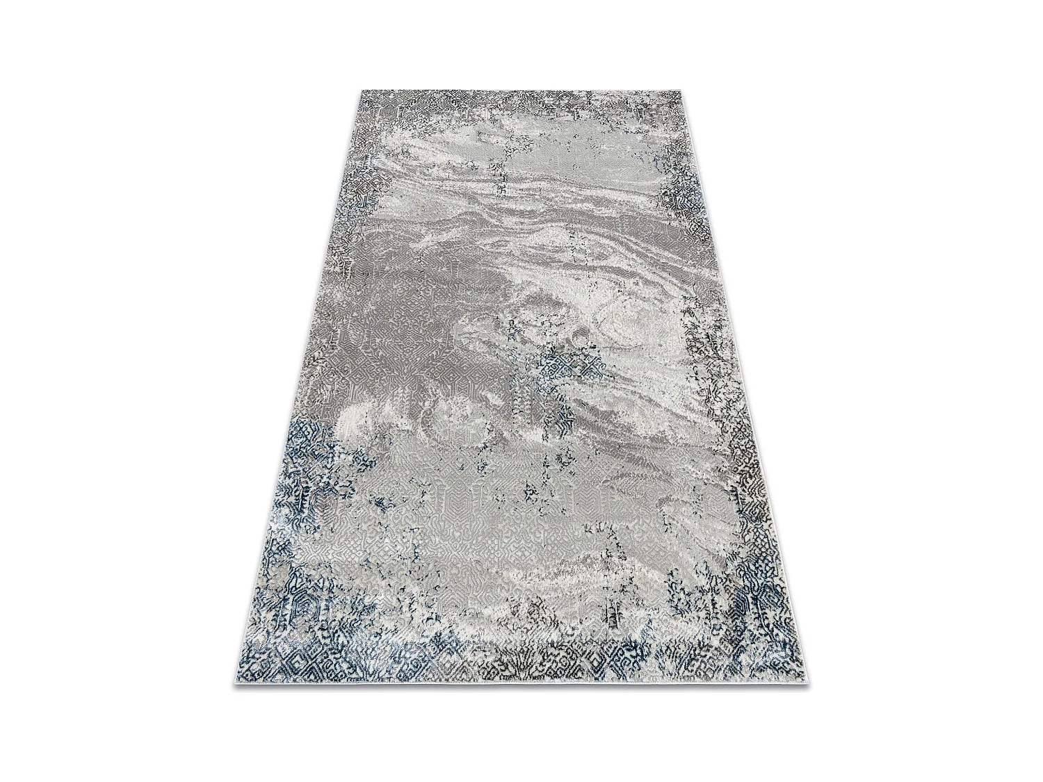BLISS Z198AZ221 Teppich creme / blau – Abstraktion, modern, struktur 160x220 cm