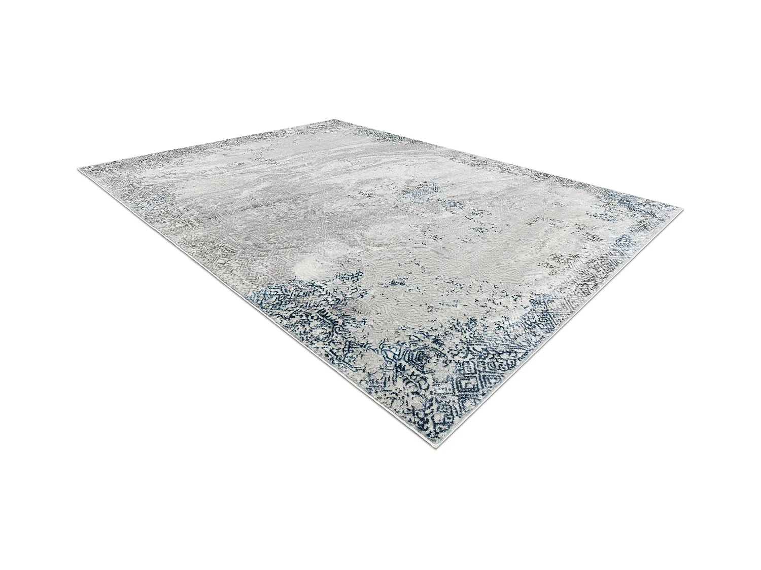 BLISS Z198AZ221 tapijt crème / blauw - Abstractie, modern, structuree 160x220 cm