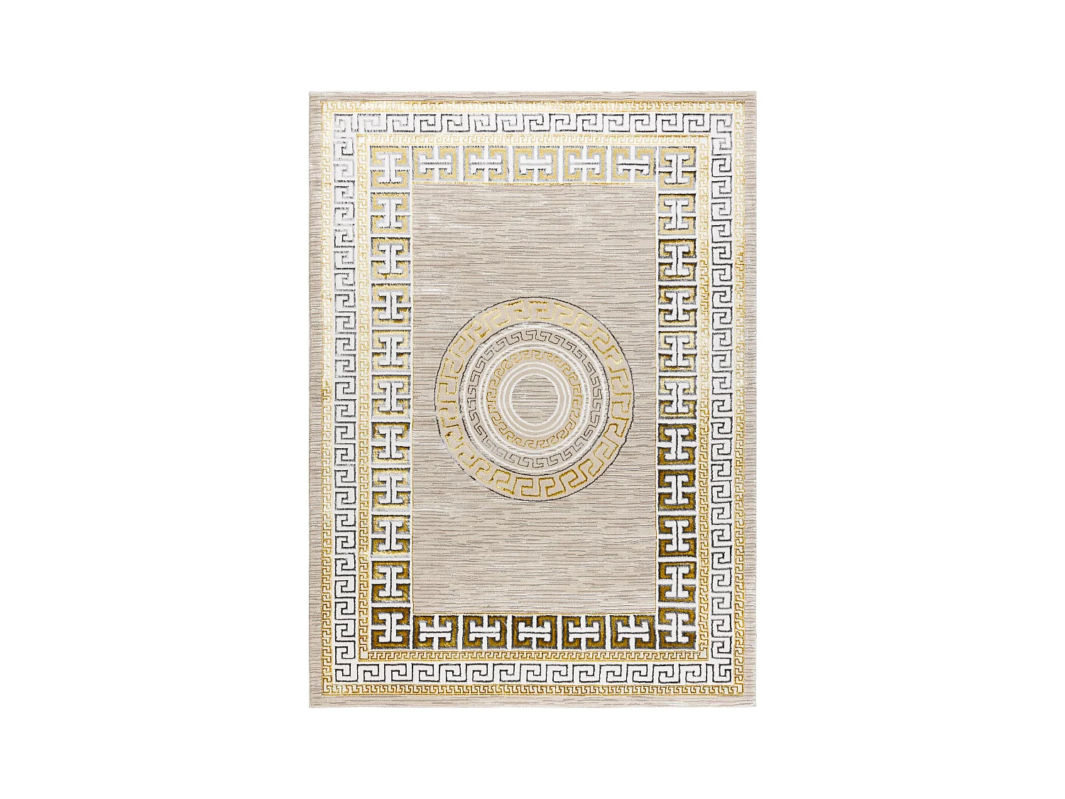 BLISS Z205AZ127 tapijt crème / goud - Kader, grieks, modern, structur 140x190 cm
