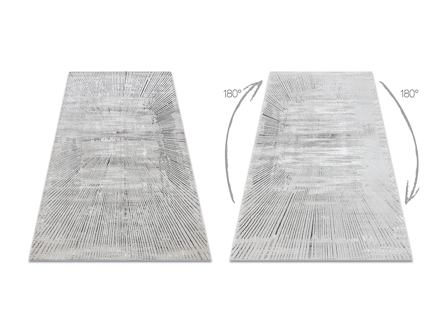 BLISS Z206AZ256 tapijt lichtgrijs / grijs - Lijnen, modern, structuree 200x290 cm