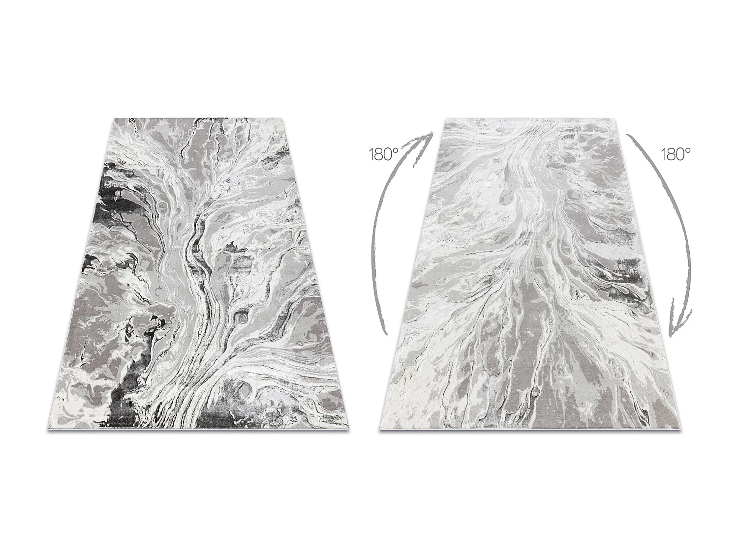 BLISS Z162BZ253 Teppich grau / creme – Abstraktion, modern, struktur 120x170 cm