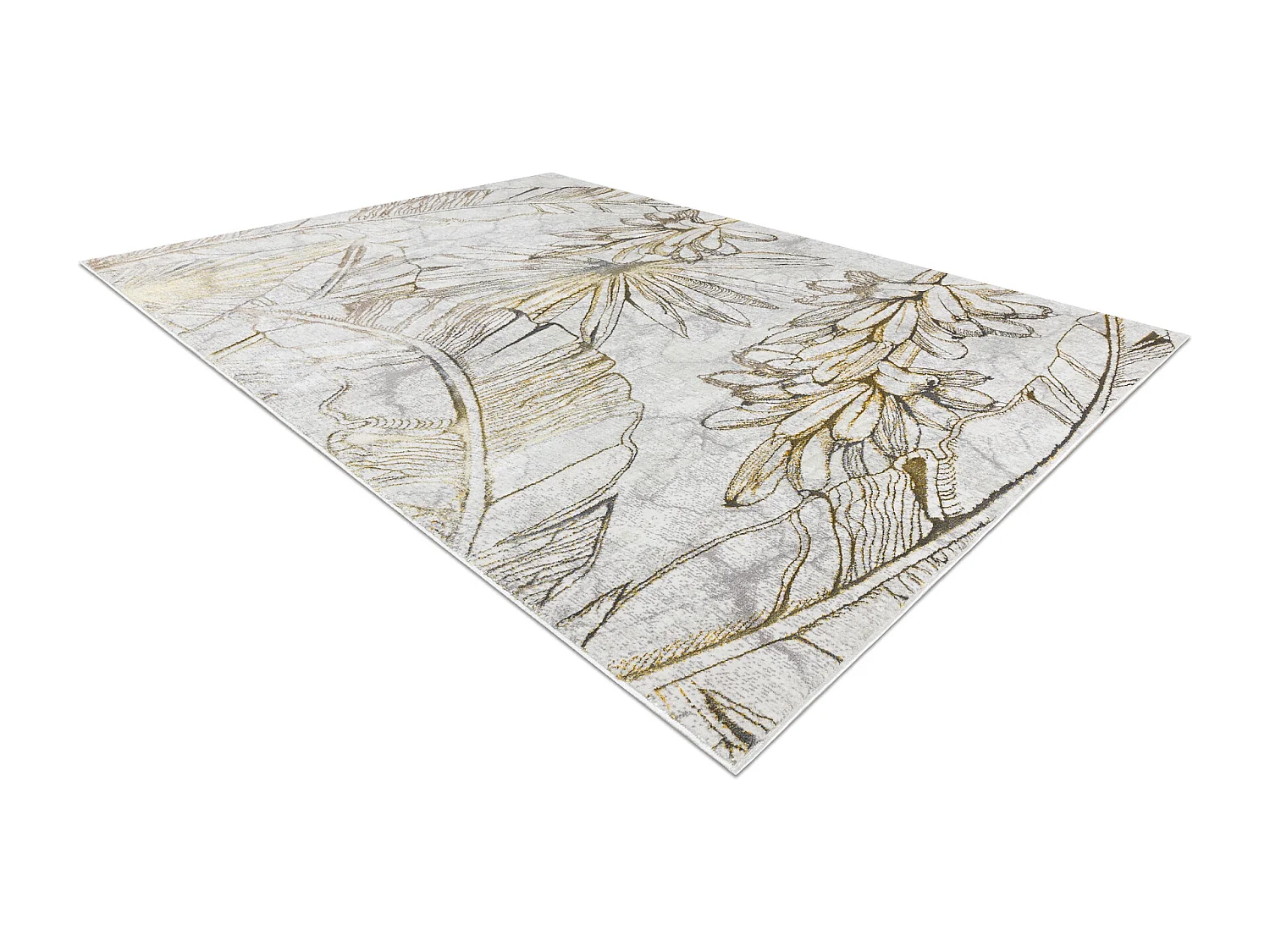 Tapis BLISS Z218AZ237 crème / doré - Fleurs, moderne, structurel 180x270 cm