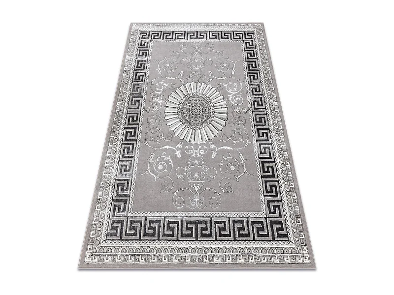 Tapis BLISS Z160AZ246 gris foncé / gris - Cadre, grec, exclusif, stru 140x190 cm