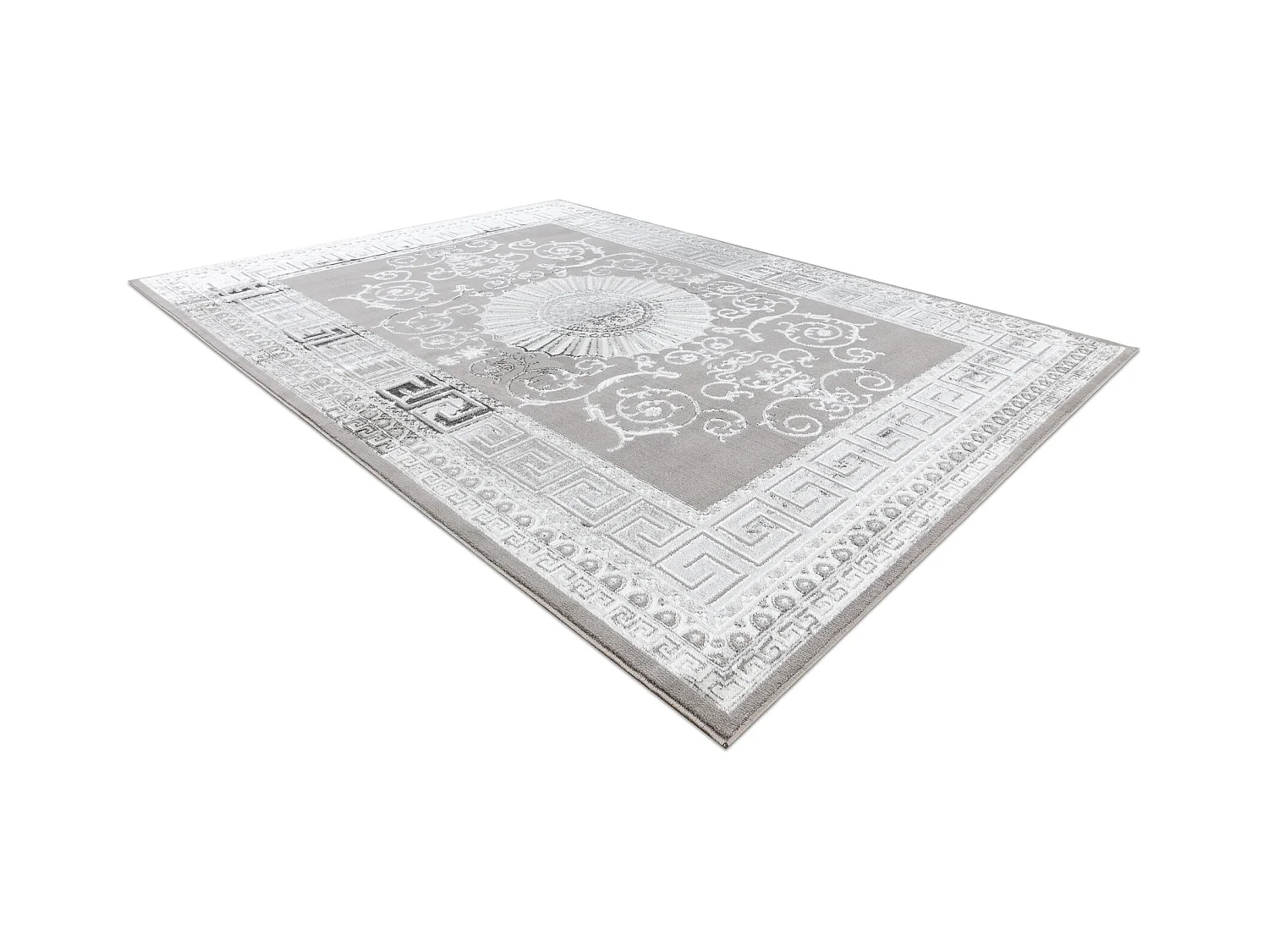 Tapis BLISS Z160AZ246 gris foncé / gris - Cadre, grec, exclusif, stru 140x190 cm