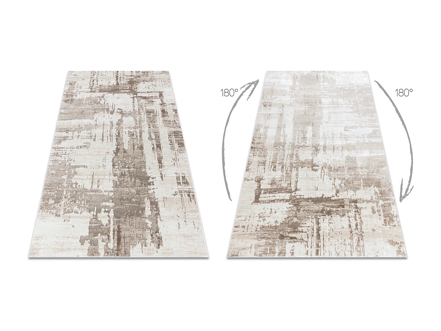 BLISS Z165AZ128 tapijt crème / beige - Abstractie, modern, structuree 120x170 cm