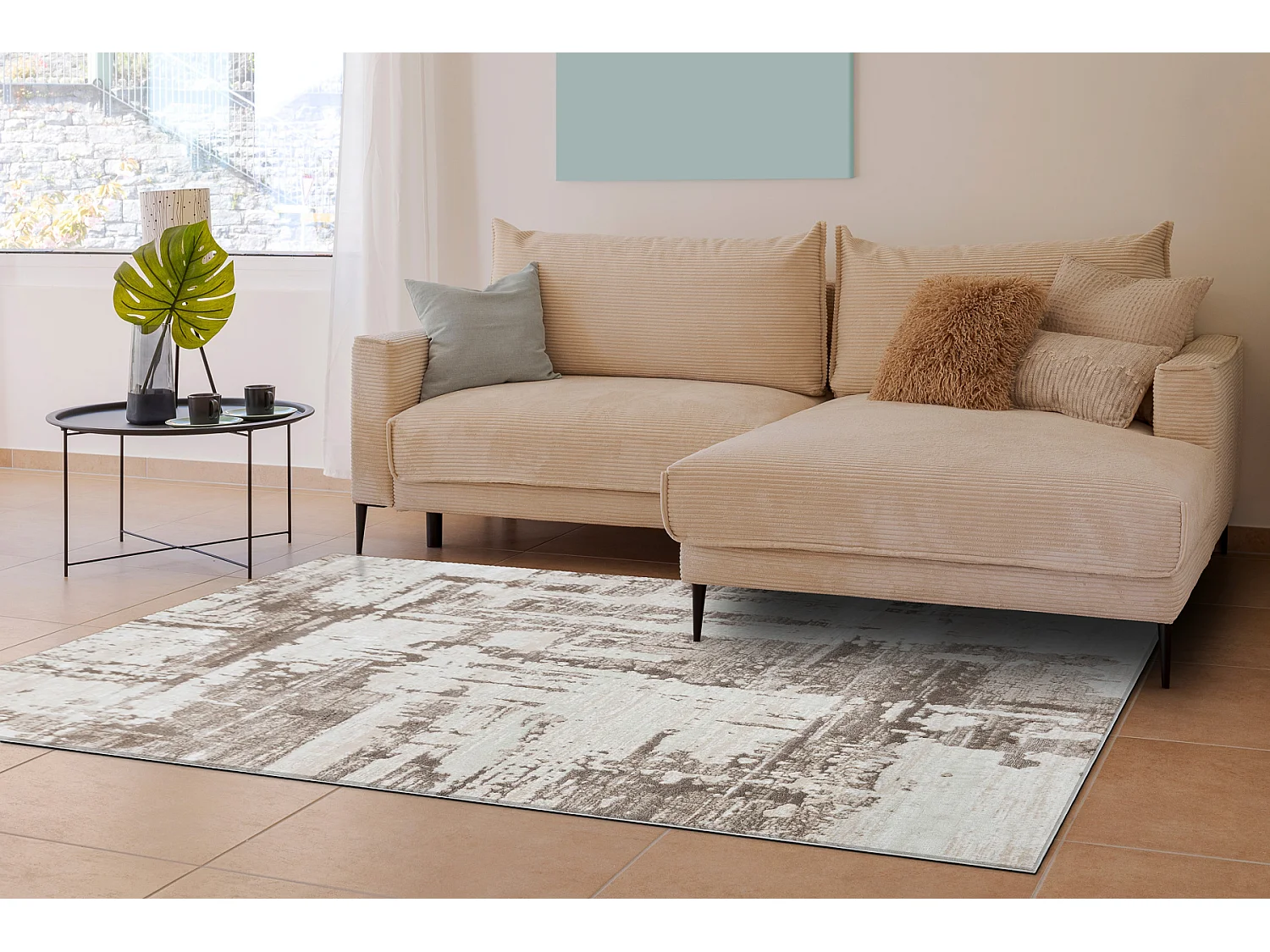 Dywan BLISS Z165AZ128 krem / beż - Abstrakcja, nowoczesny, struktural 120x170 cm