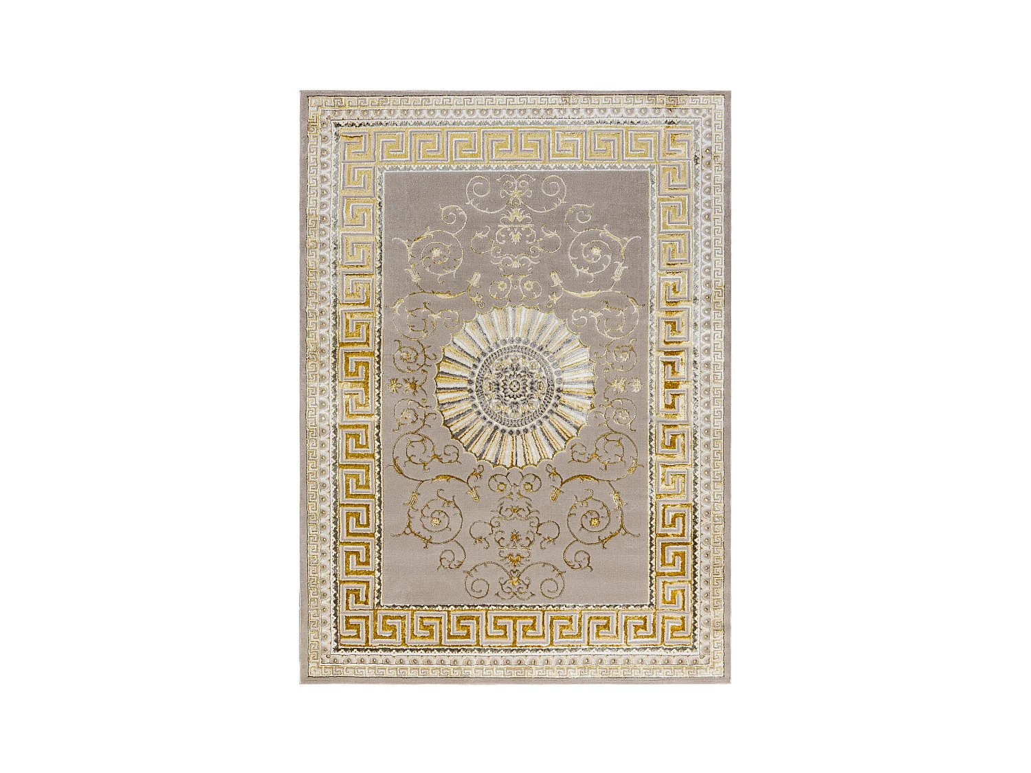 Tapis BLISS Z160AZ147 beige foncé / doré - Cadre, grec, exclusif, st 120x170 cm