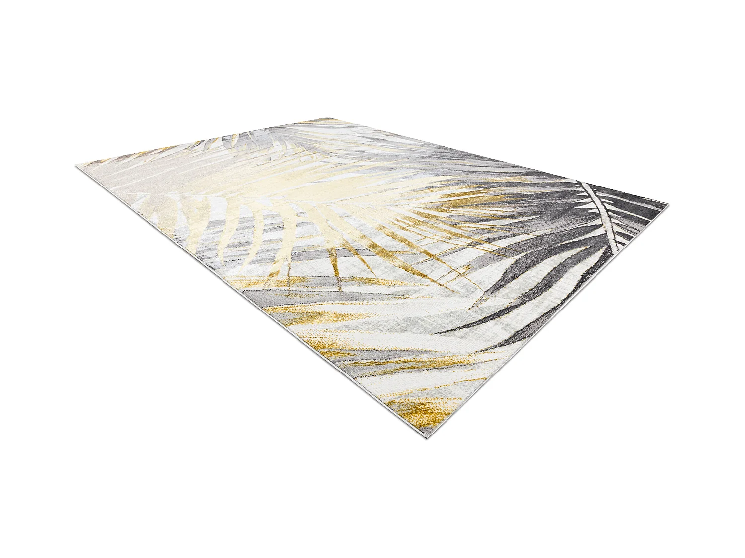 BLISS Z217AZ276 tapijt goud / grijs - Bladje Palm, modern, structureel 180x270 cm