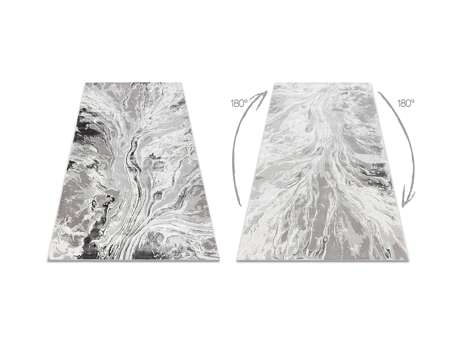 Tapis BLISS Z162BZ253 gris / crème - Abstraction, moderne, structurel 80x150 cm