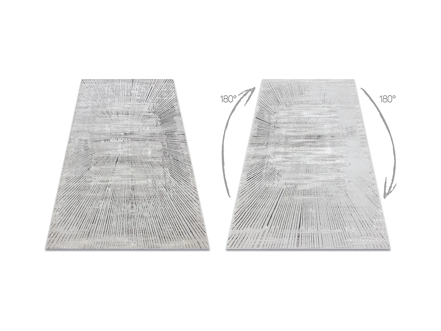 BLISS Z206AZ256 tapijt lichtgrijs / grijs - Lijnen, modern, structuree 140x190 cm