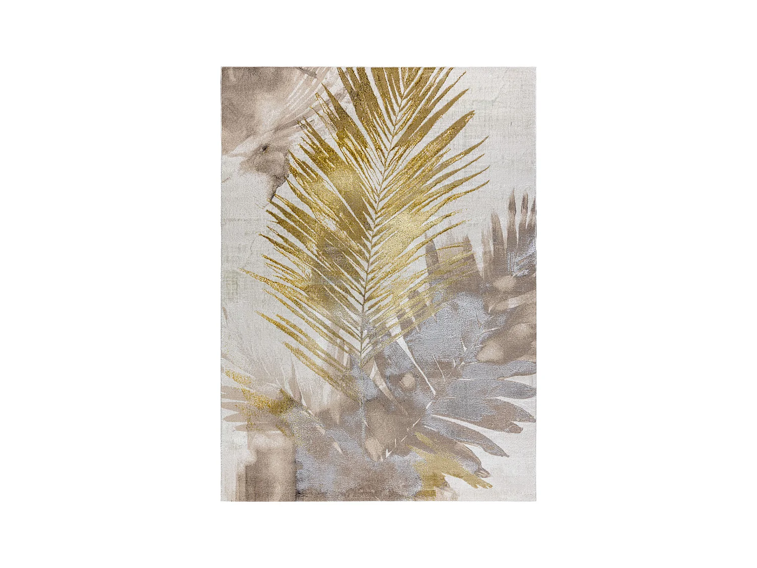 BLISS Z216AZ137 tapijt crème / goud - Bladje Palm, modern, structuree 180x270 cm