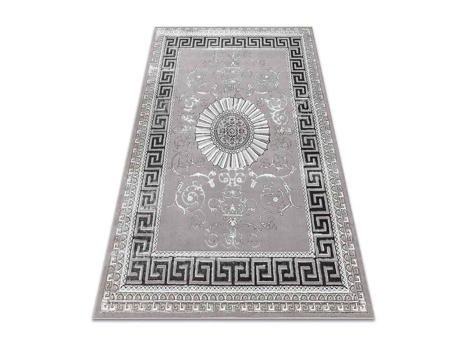 Tapis BLISS Z160AZ246 gris foncé / gris - Cadre, grec, exclusif, stru 120x170 cm