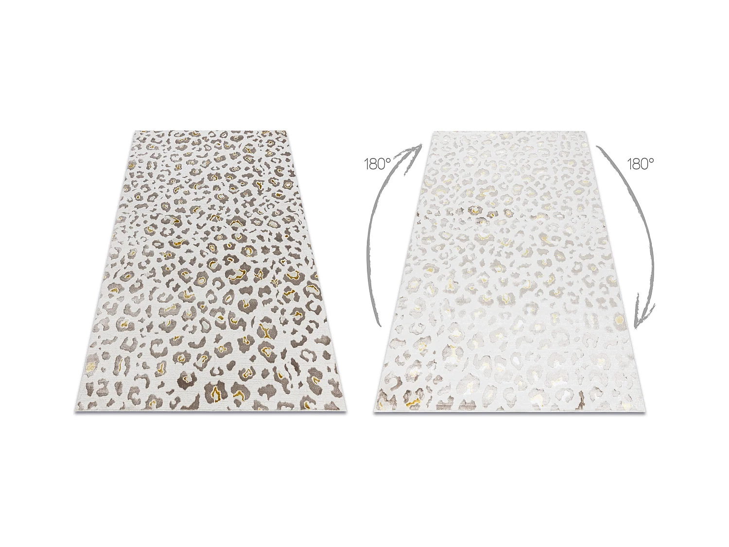 Tapis BLISS Z232AZ128 crème / beige - Motif léopard, moderne, struct 140x190 cm