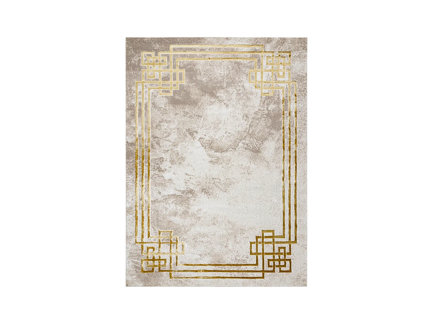 Tapis BLISS Z203AZ137 crème / or - Cadre, grec, moderne, structurel 80x150 cm