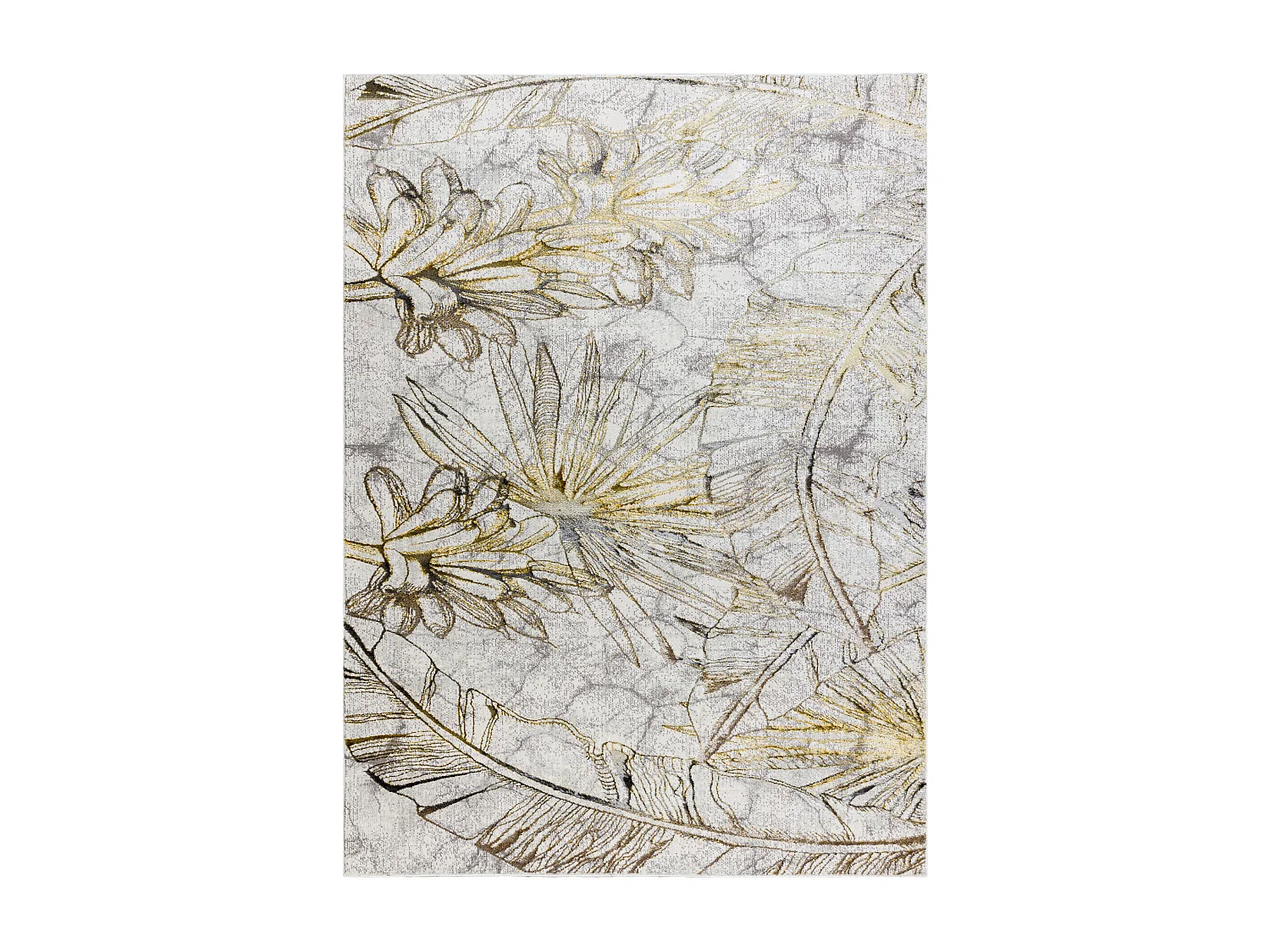 BLISS Z218AZ237 Teppich creme / gold – Blumen, modern, strukturell 160x220 cm