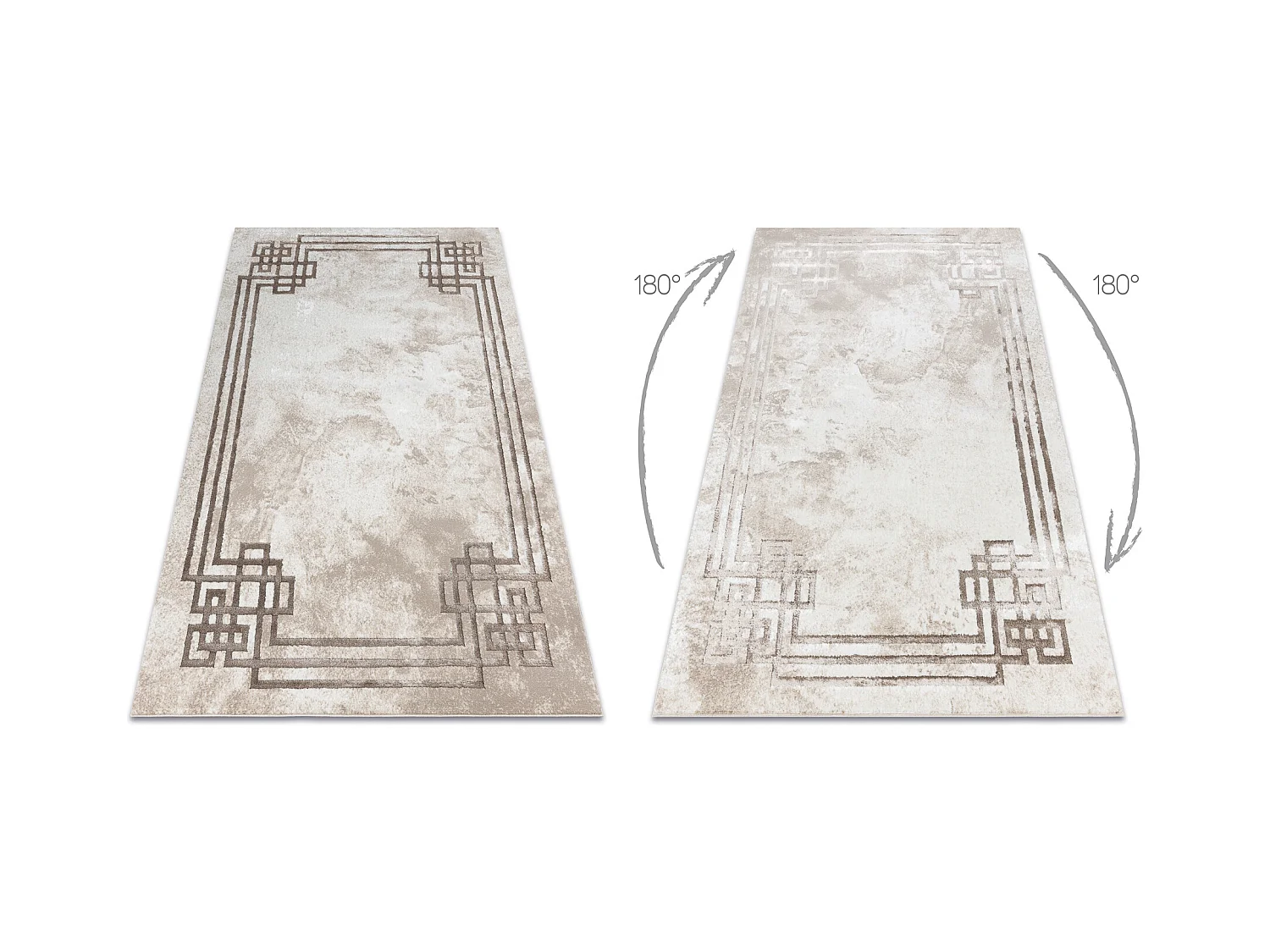 Tapis BLISS Z203AZ138 crème / beige - Cadre, moderne, structurel 80x150 cm