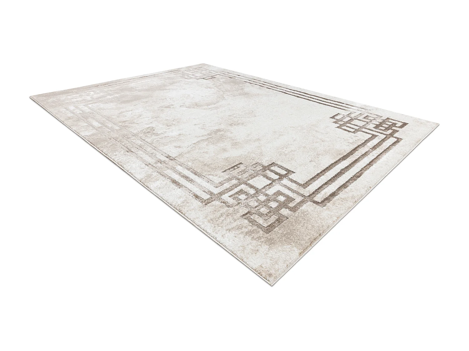 BLISS Z203AZ138 Teppich creme / beige – Rahmen, modern, strukturell 80x150 cm