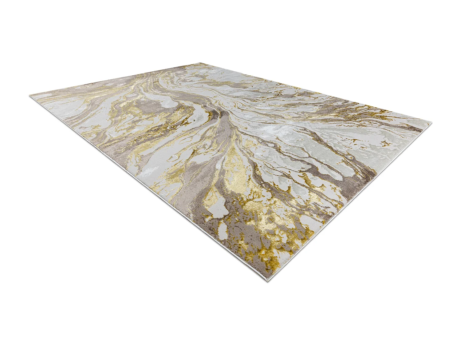 BLISS Z162AZ173 tapijt goud / crème - Abstractie, modern, structureel 120x170 cm