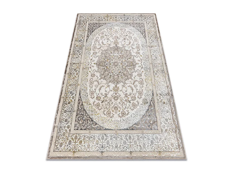 Tapis BLISS Z204AZ128 crème / beige - Cadre, ornement, moderne, struc 140x190 cm
