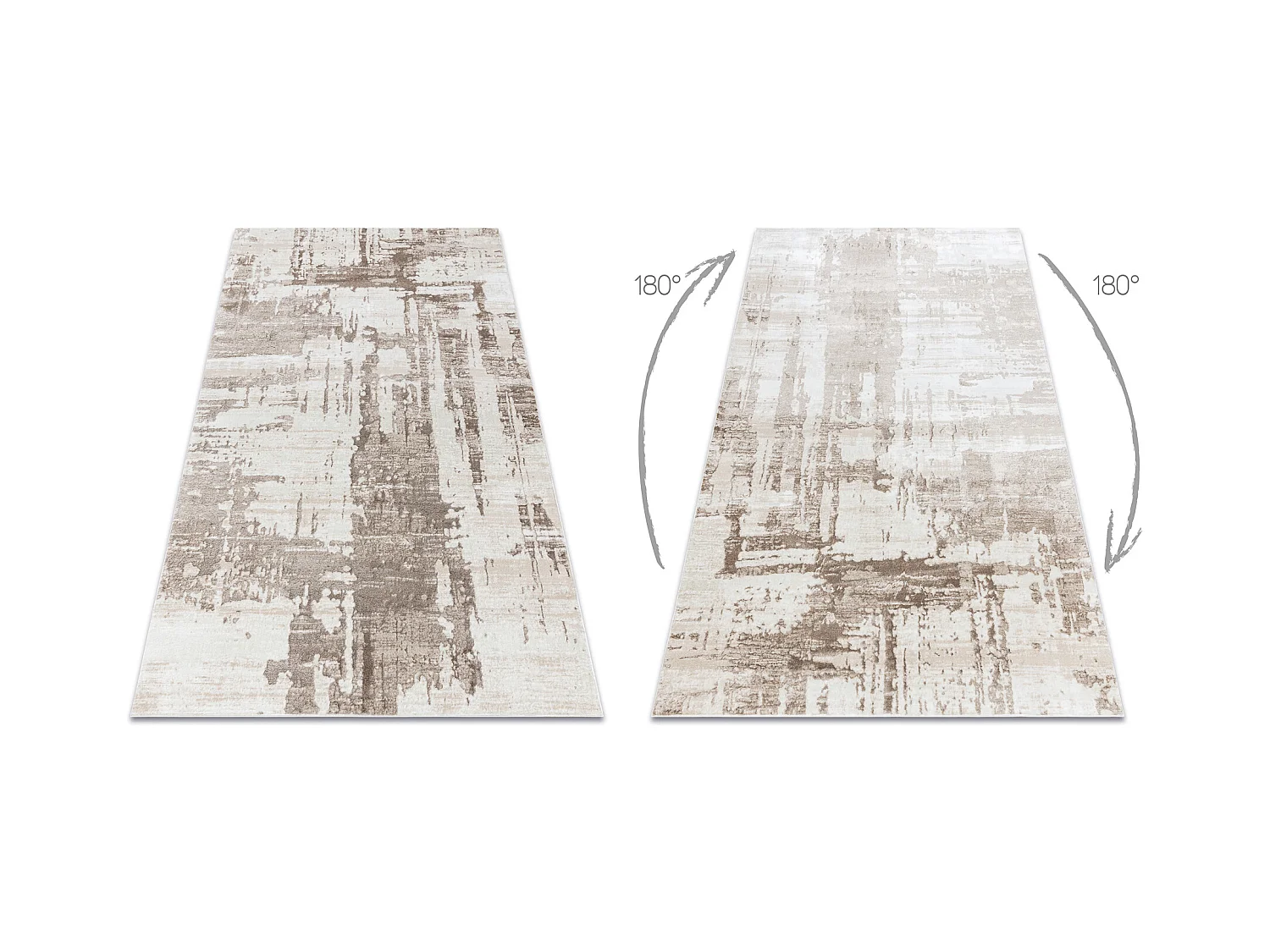 Tapis BLISS Z165AZ128 crème / beige - Abstraction, moderne, structure 80x150 cm