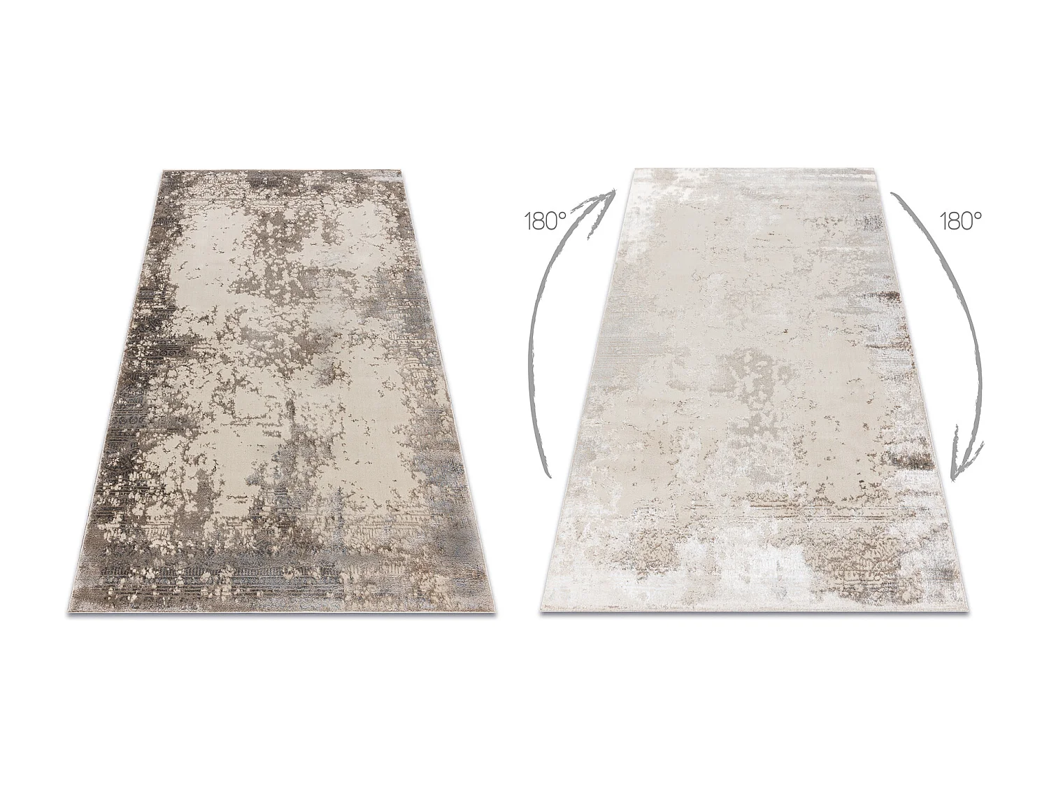 BLISS Z194AZ148 Teppich dunkelbeige / beige – Abstraktion, modern, s 160x220 cm