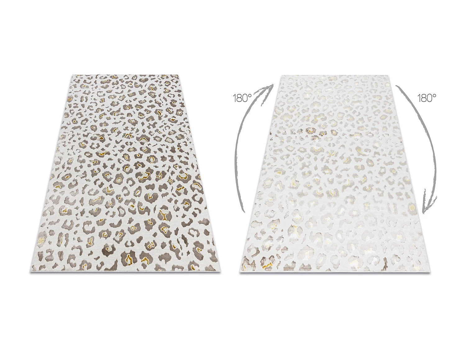 Tapis BLISS Z232AZ128 crème / beige - Motif léopard, moderne, struct 120x170 cm