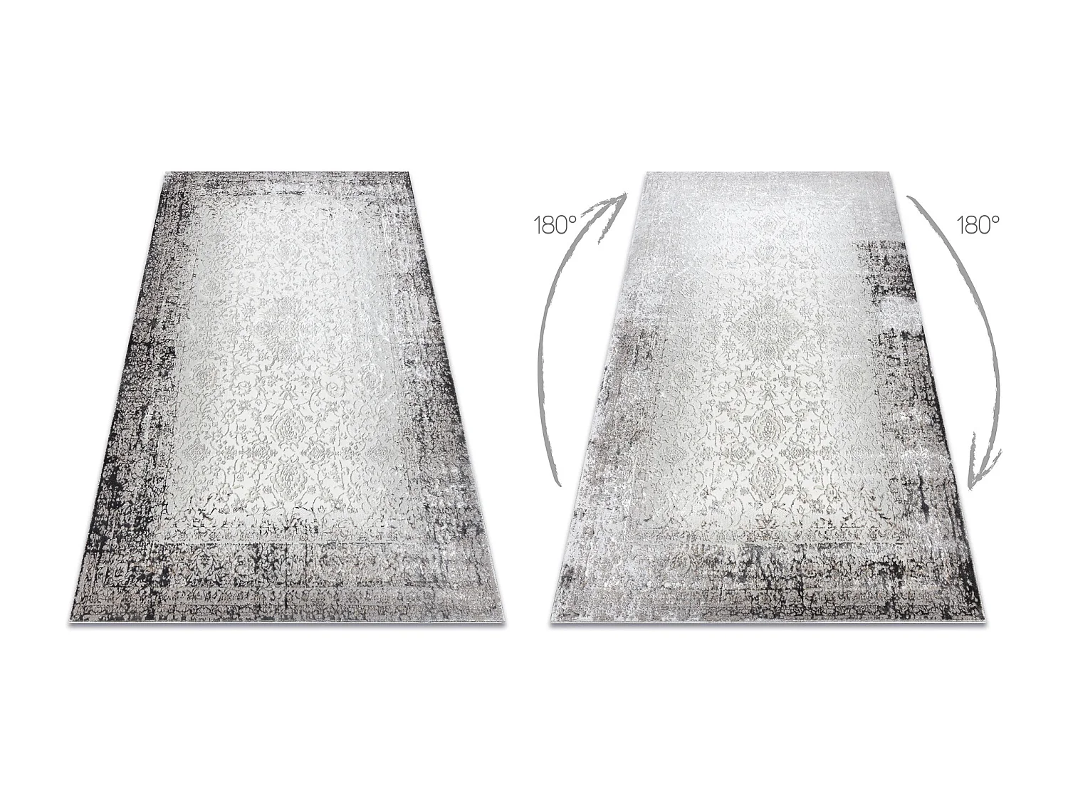 Tapis BLISS Z226AZ226 crème / gris - Cadre, ornement, moderne, struct 120x170 cm