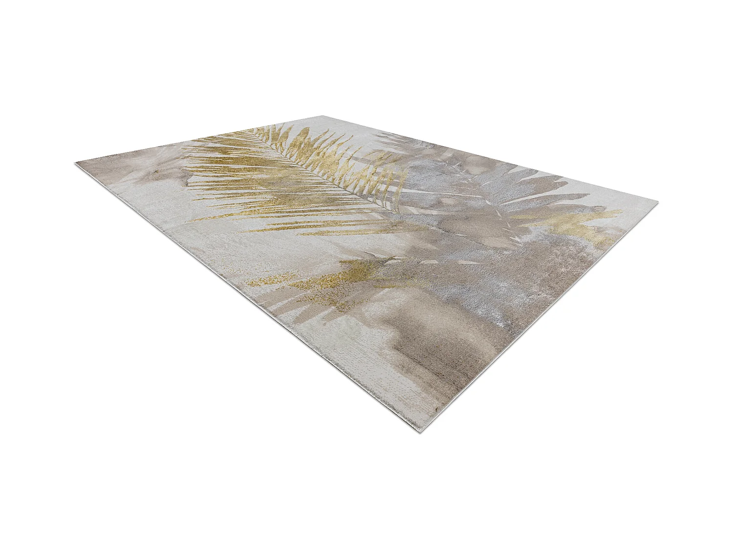 Tapis BLISS Z216AZ137 crème / doré - Feuilles de palmier, moderne, s 200x290 cm