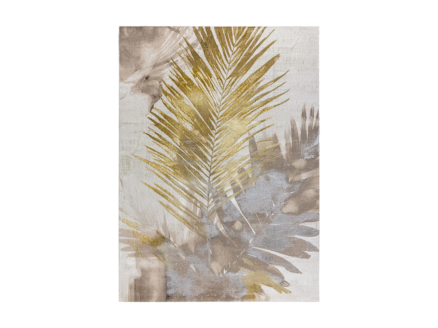 BLISS Z216AZ137 Teppich creme / gold – Palmenblätter, modern, struk 120x170 cm