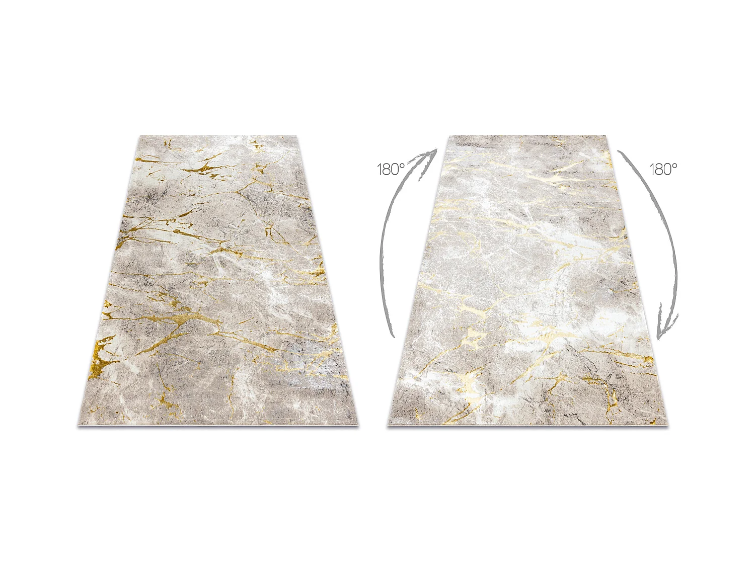 Tapis BLISS Z197AZ147 beige foncé / doré - Marbre, moderne, structur 120x170 cm