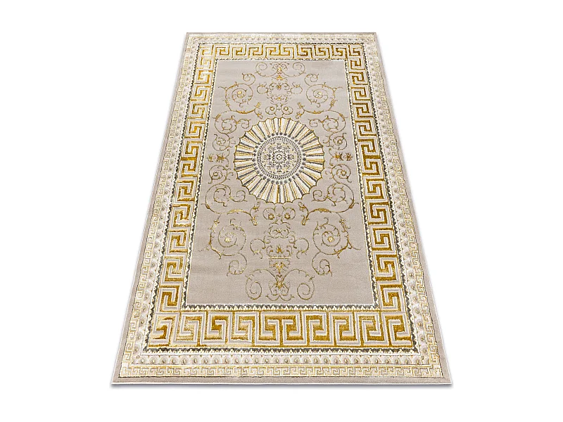 BLISS Z160AZ147 alfombra beige obscuro / dorado - Marco, griego, exclu 140x190 cm