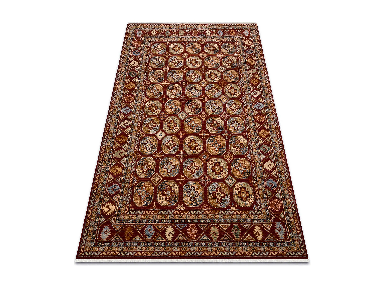 Tapijt KESHAN Ornament, frame oosters 7874/53588 kastanjebruin 250x340 cm
